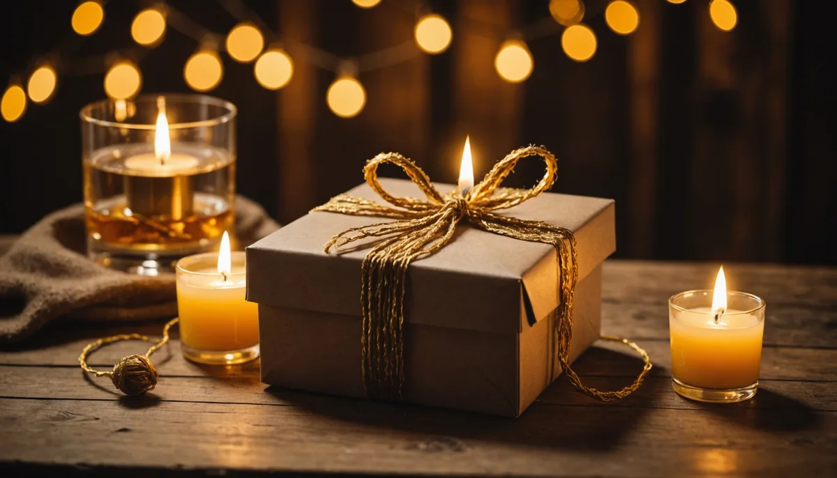 Kit de presente romântico com embalagem elegante para namorado no São João